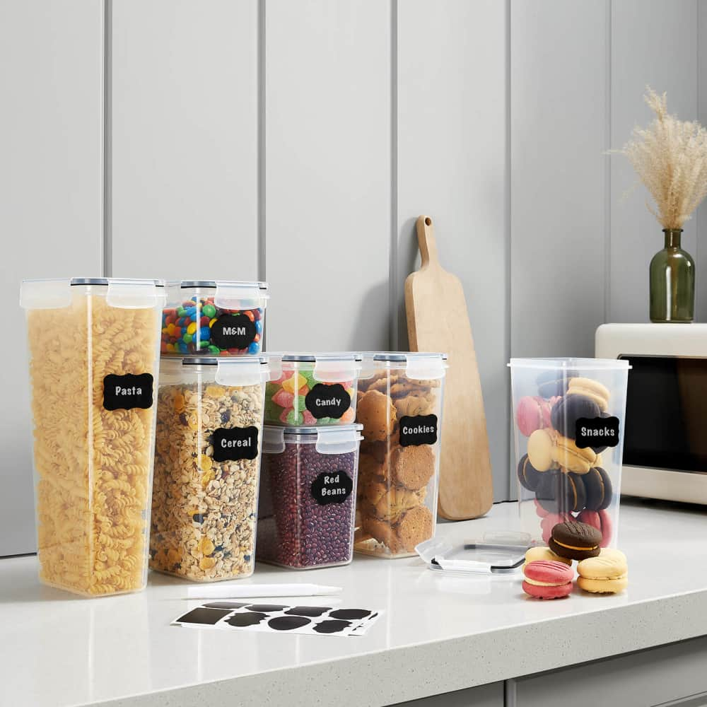 Airtight Food Storage Containers with Lids for Cereal, Spaghetti