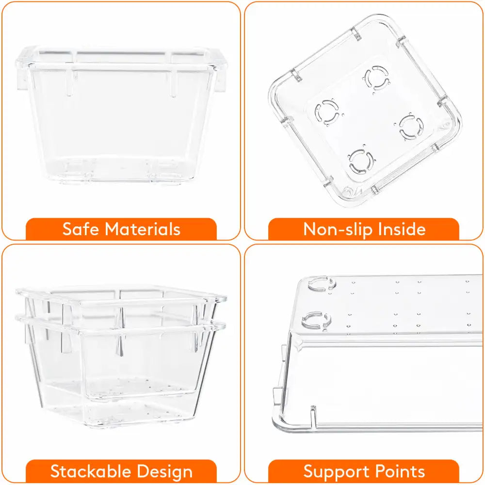 Clear Plastic Storage Bins for Fridge, Pantry - Lifewit – Lifewitstore