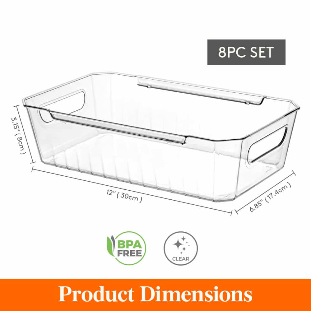 Clear Fridge Storage Container 30cm x 17cm x 9cm