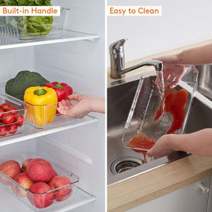 Lifewit 8pcs Fridge Organizer Clear Storage Bins 