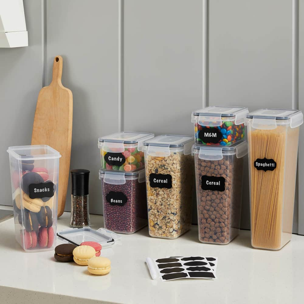 Airtight Food Storage Containers with Lids for Cereal, Spaghetti