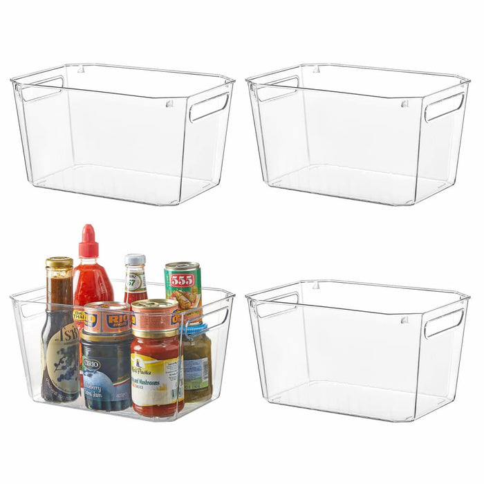 Lifewit Clear Plastic Storage Bins, Organizer for Pantry, Fridge, Cabinet, Kitchen, Bathroom