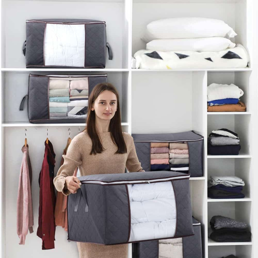 Lifewit Large Capacity Clothes Storage Bag Organizer only $14.44!