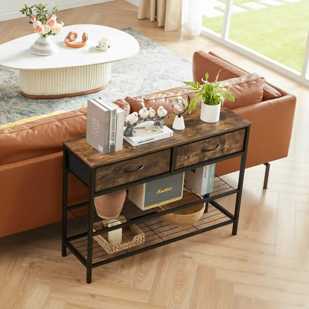 Narrow Sofa Console Table with Storage Drawers - Lifewit – Lifewitstore