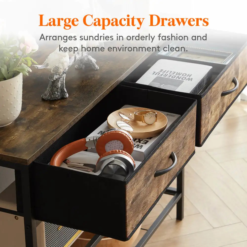 Kitchen console table with drawers deals