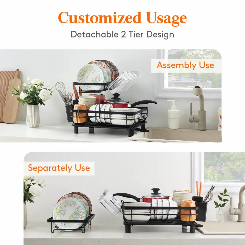 Lifewit Large Dish Drying Rack for Kitchen Counter, Dish Drying