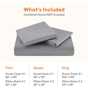 Lifewit Duvet Cover Set Soft Microfiber Bedding 