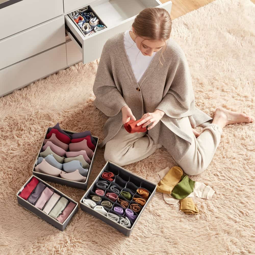Dresser Drawer Underwear Organizer, 4/6PCS - Lifewit Lifewitstore Dresser Drawer Underwear Organizer, 4/6PCS - Lifewit Lifewitstore