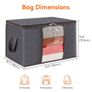 Lifewit Foldable Storage Bags with Clear Window 