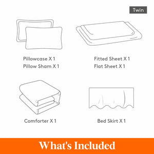 Lifewit Gray Microfiber Comforter Bedding Set 