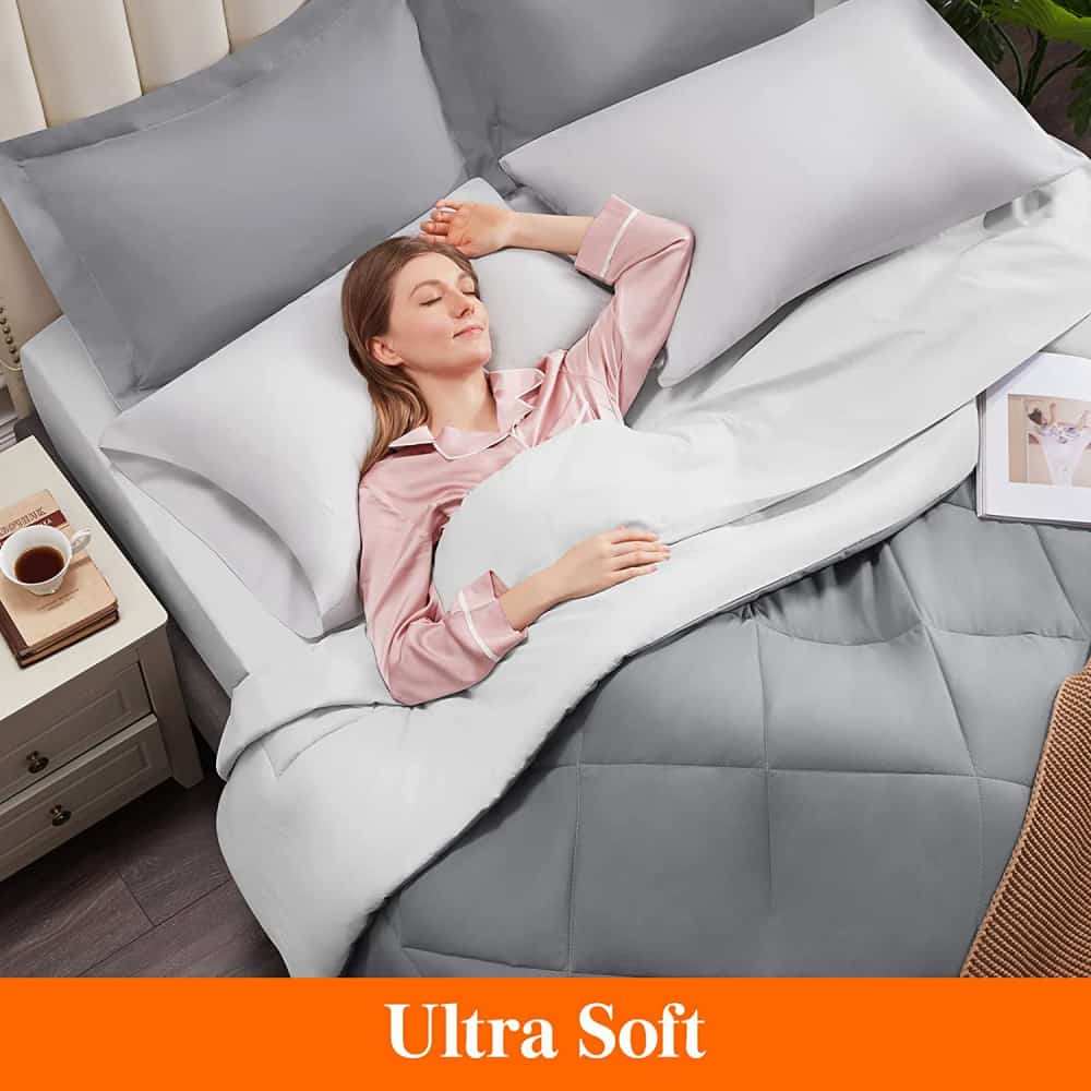 Gray Microfiber Comforter Bedding Set - Lifewit – Lifewitstore
