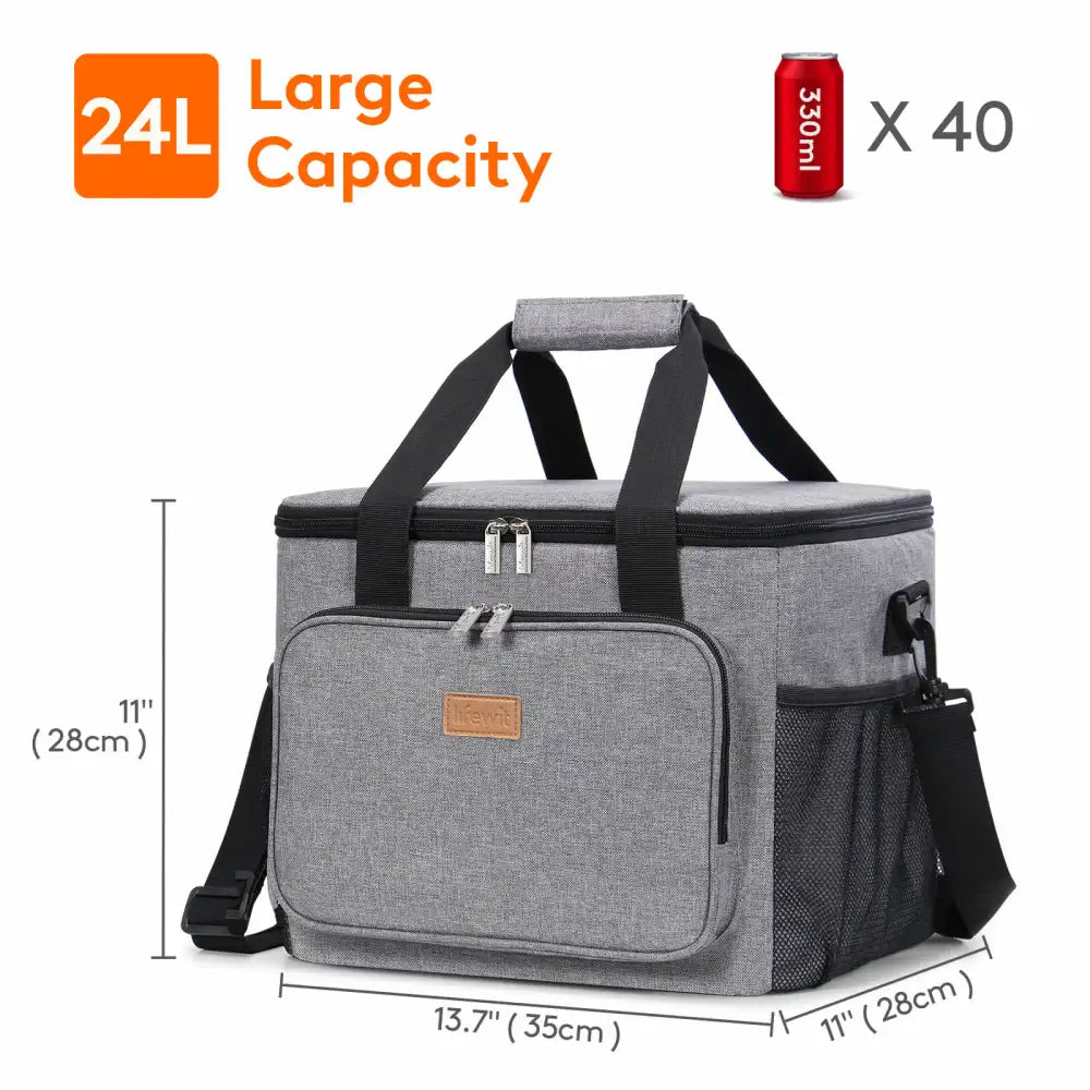 Lifewit Double Deck Insulated Lunch Bag, Soft Cooler Bag - Grey / Medium in  2023