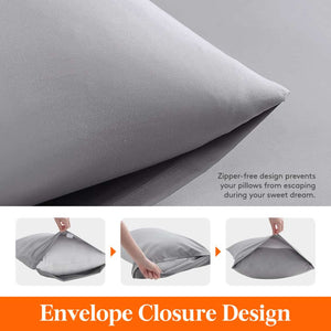 Lifewit Microfiber Envelope Pillow Covers 