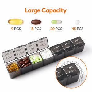 Lifewit Monthly Pill Box Organizer 4 Packs Weekly