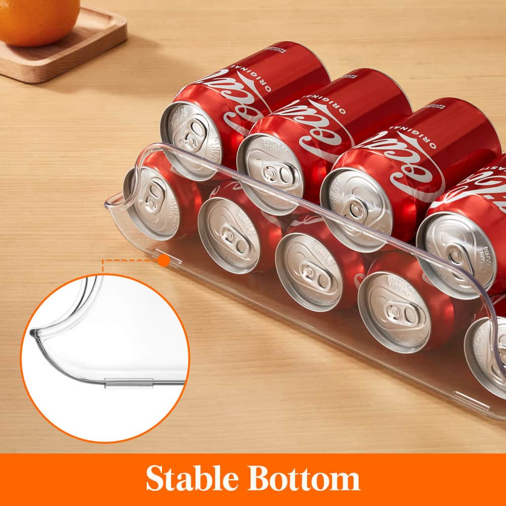 Refrigerator Organizer Bins Soda Cans Dispenser Beverage Bottle Holder  Fridge