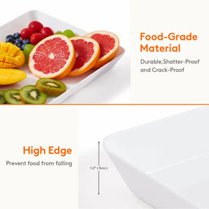 Lifewit Serving Tray Platters Acrylic Food Lunch 