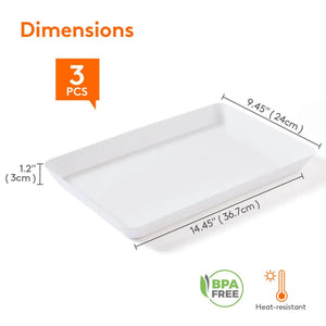 Lifewit Serving Tray Platters Acrylic Food Lunch 