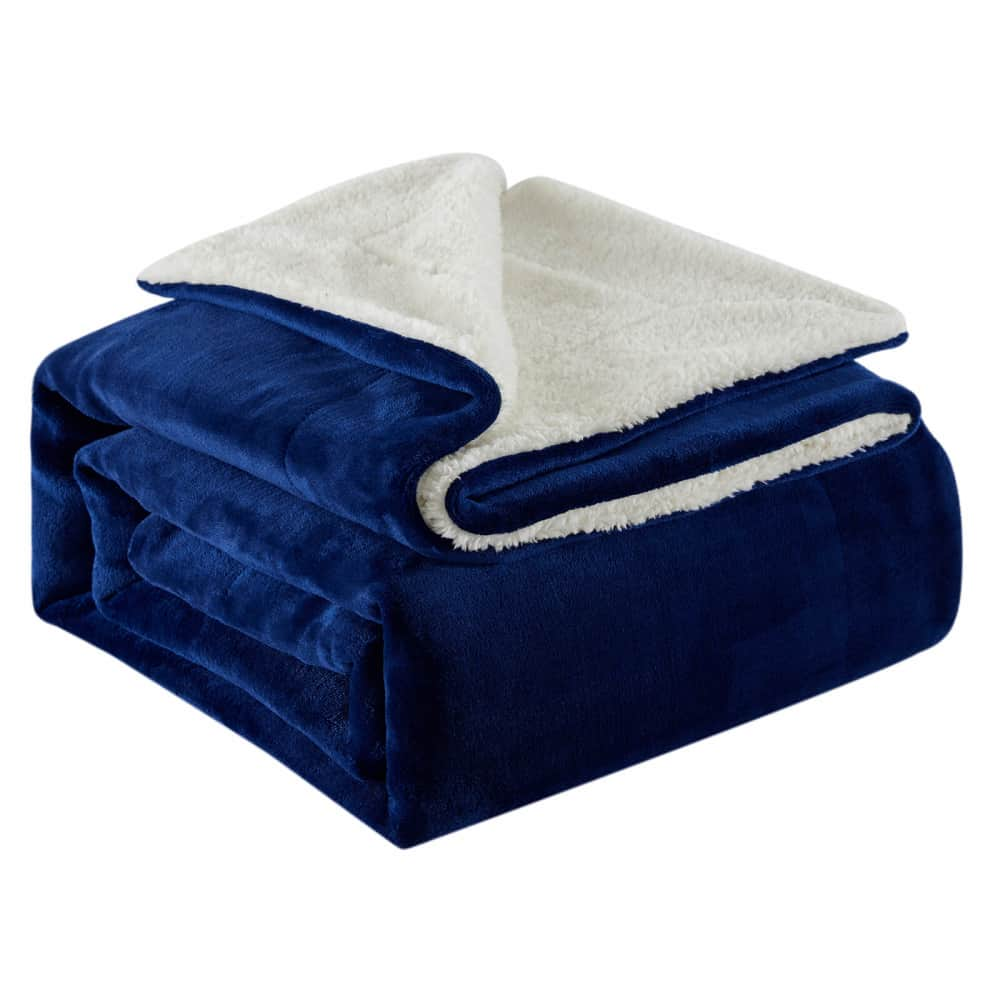 Sherpa Throw Blanket, Cozy Fuzzy Fluffy Fleece Blanket for Bed