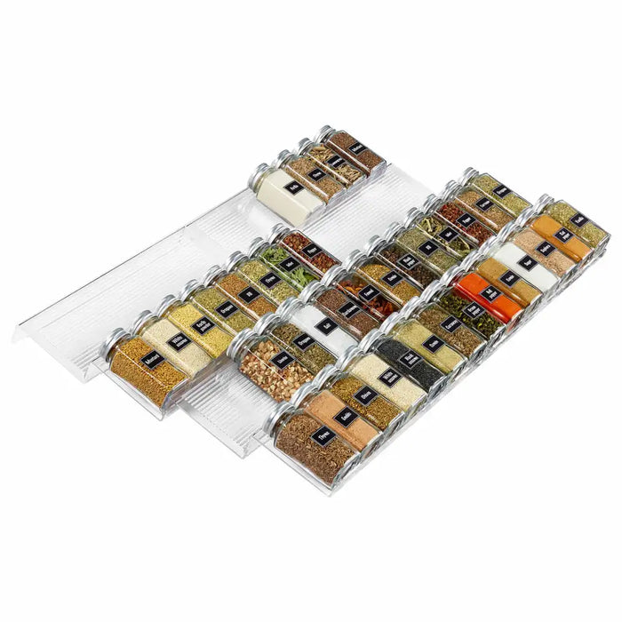 Lifewit Spice Rack, Spice Drawer Organizer Insert for Kitchen Cabinet, Pantry