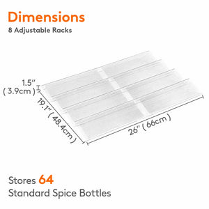 Lifewit Spice Rack Spice Drawer Organizer Insert 