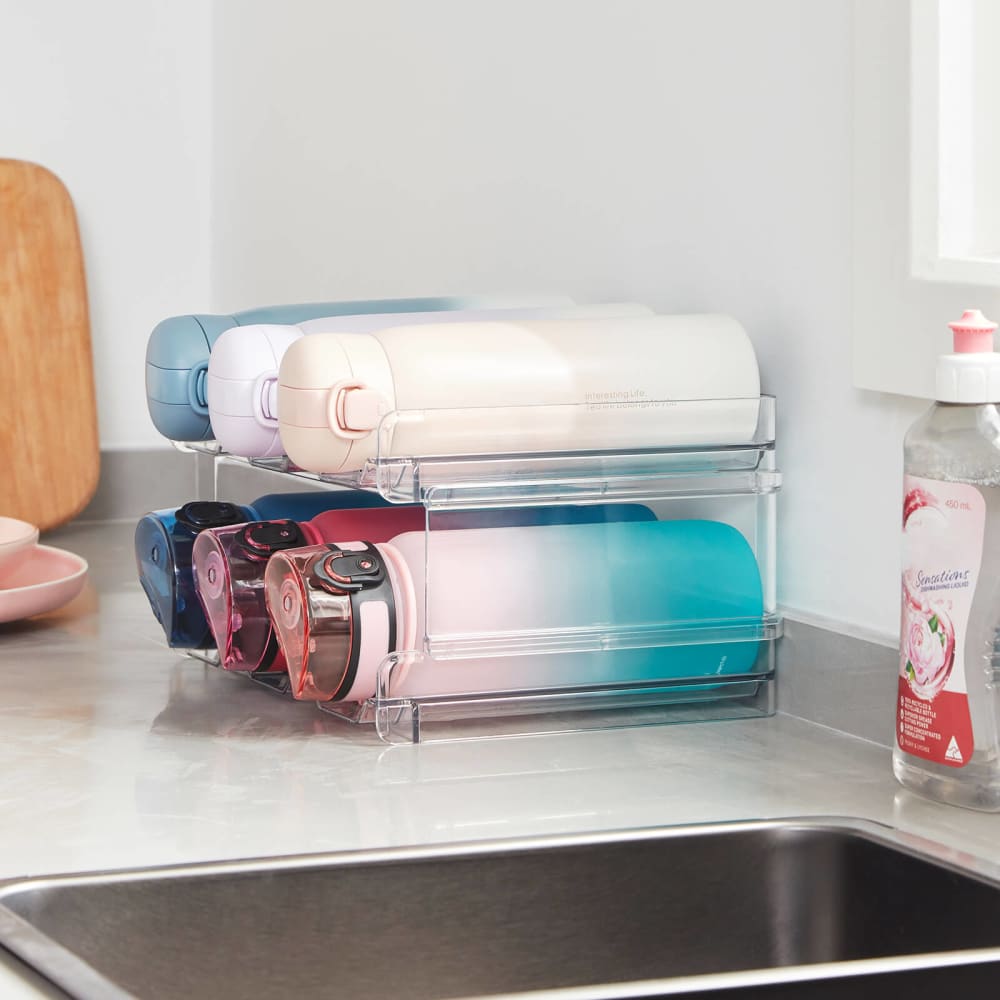 Water Bottle Organizer, Stackable Kitchen Home Pantry Organization